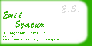 emil szatur business card